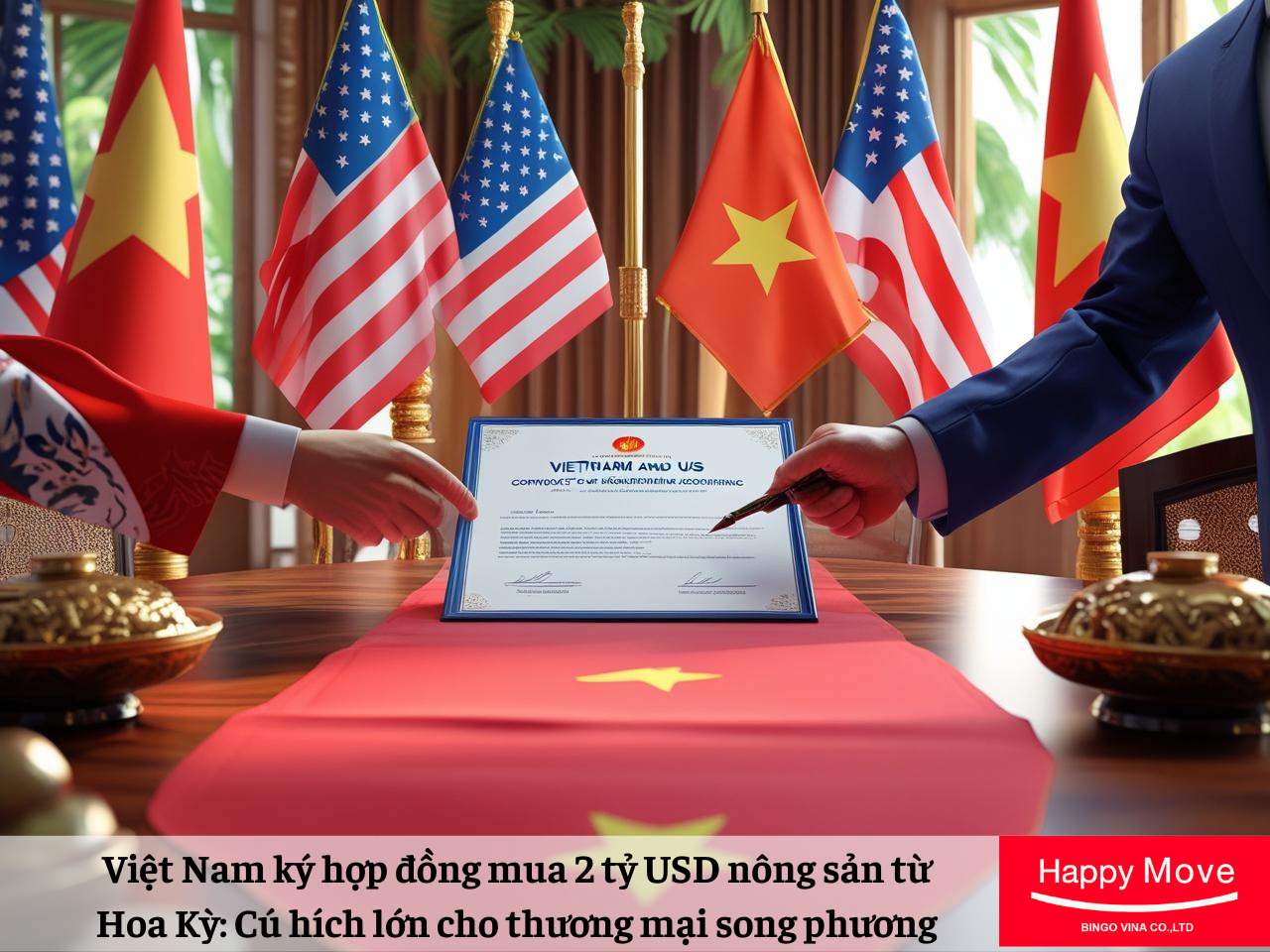 Việt Nam ký hợp đồng mua 2 tỷ USD nông sản từ Hoa Kỳ: Cú hích lớn cho thương mại song phương
