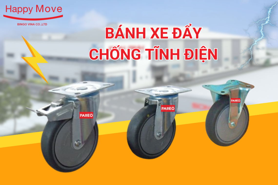Vai trò quan trọng của bánh xe chống tĩnh điện trong nhà máy sản xuất sơn