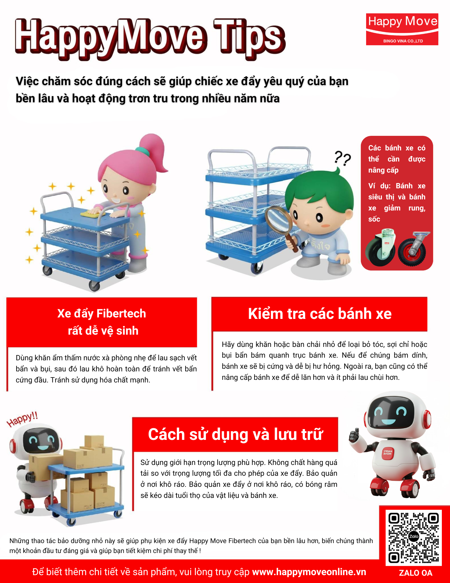 Mẹo từ HappyMove: Chăm sóc đúng cách sẽ giúp chiếc xe đẩy yêu quý của bạn bền lâu và hoạt động trơn tru trong nhiều năm nữa