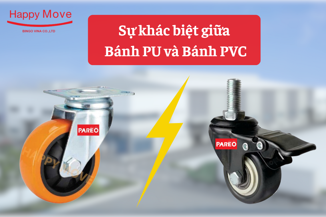 Sự khác biệt giữa bánh xe PU và bánh xe PVC