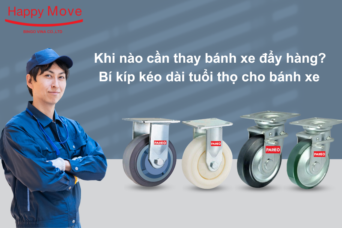 Khi nào Cần Thay Bánh Xe Đẩy Hàng? Bí Kíp Kéo Dài Tuổi Thọ Cho Bánh Xe