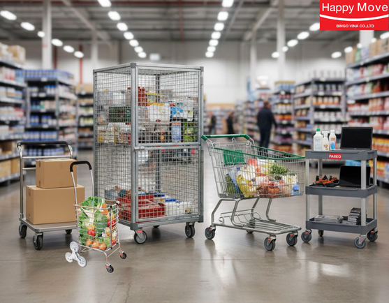 Có mấy loại xe đẩy hàng phổ biến trên thị trường ?