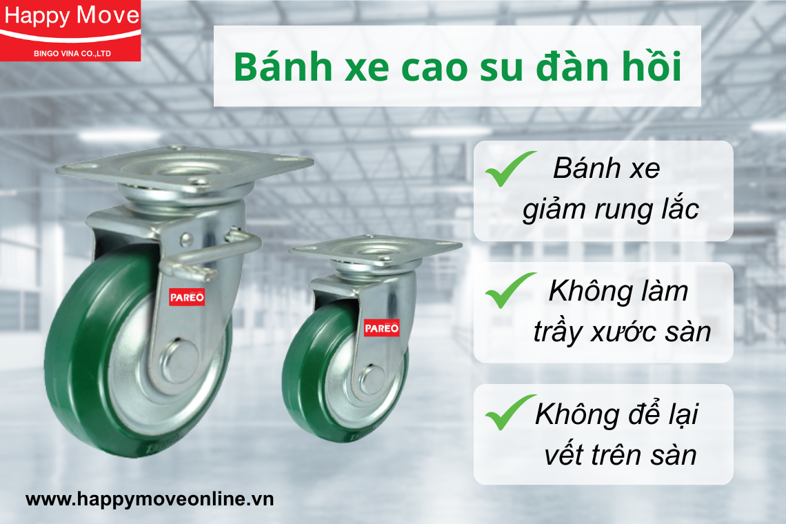 Bánh xe đẩy giảm tiếng ồn hoạt động như thế nào? 
