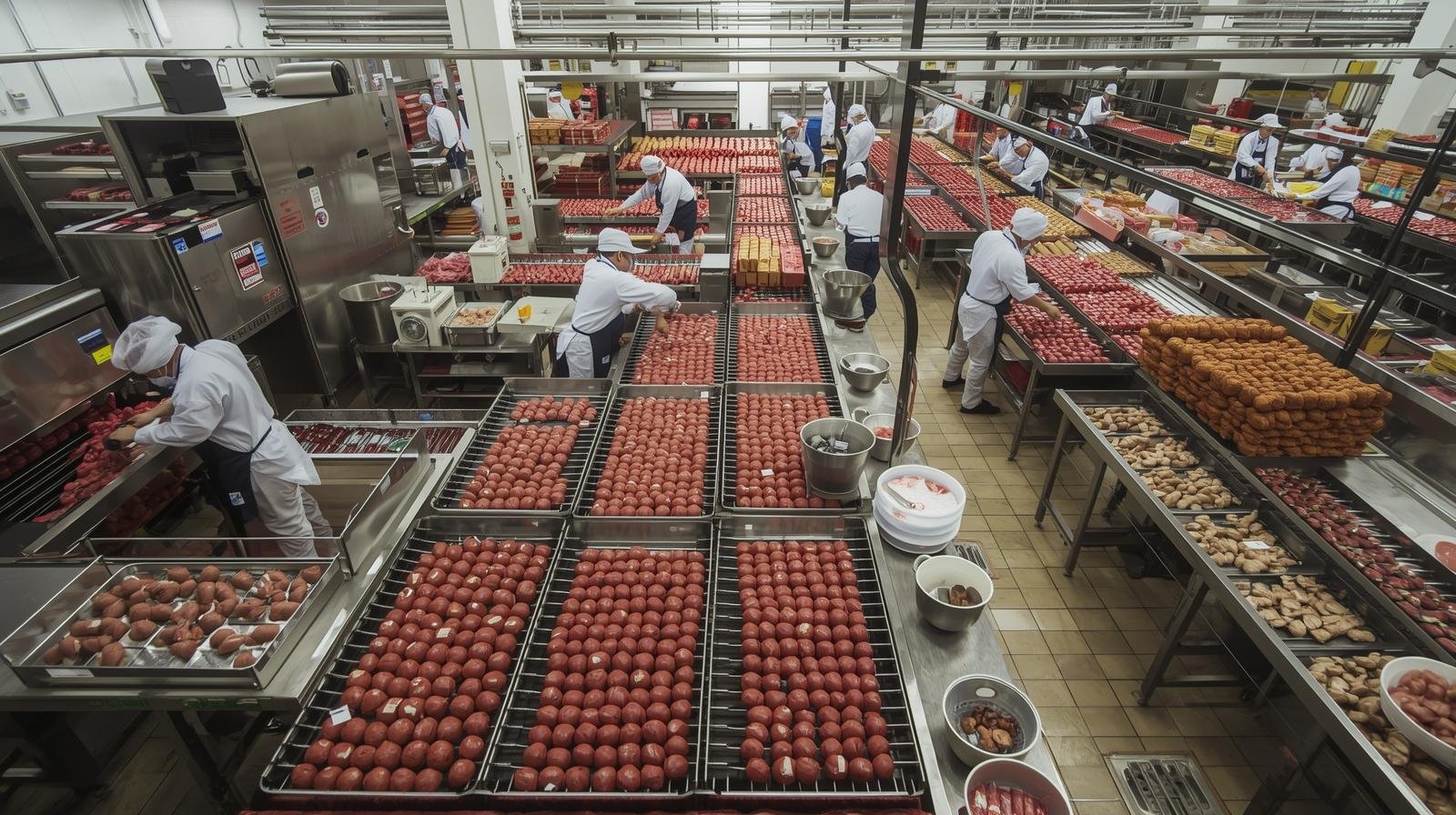 Bên Trong Nhà Máy Sản Xuất Thịt Viên & Xúc Xích Hiện Đại 