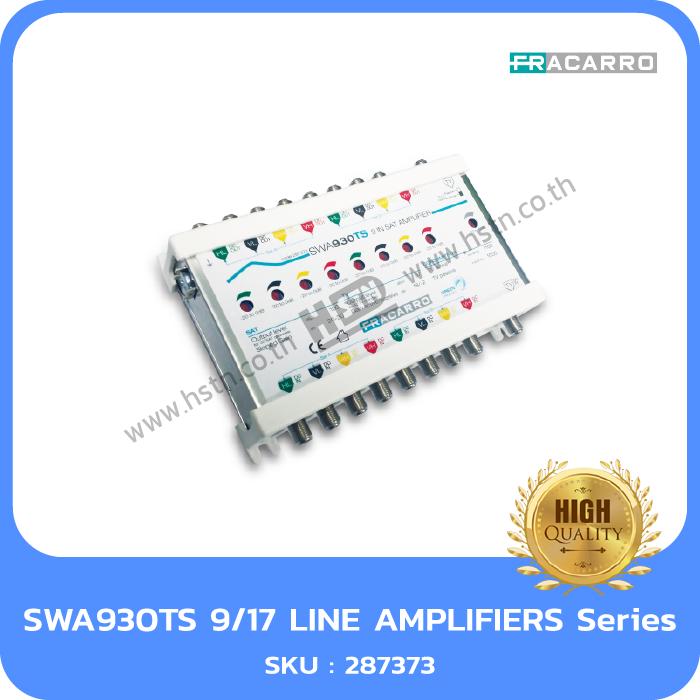 287373 SWA930TS, Head amplifier with 9 inputs (8 Satellite and 1 passive TV)