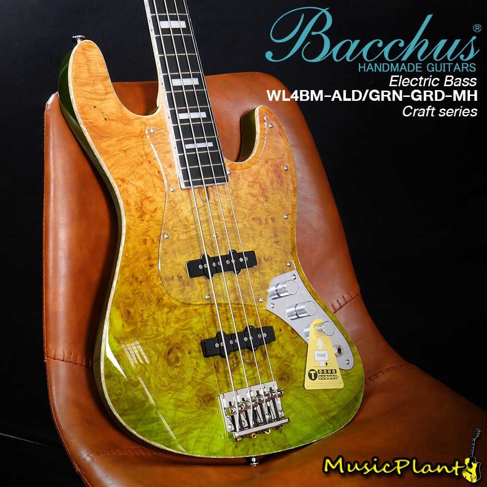 Bacchus เบสไฟฟ้า รุ่น WL4BM-ALD GRN-GRD-MH - musicplant