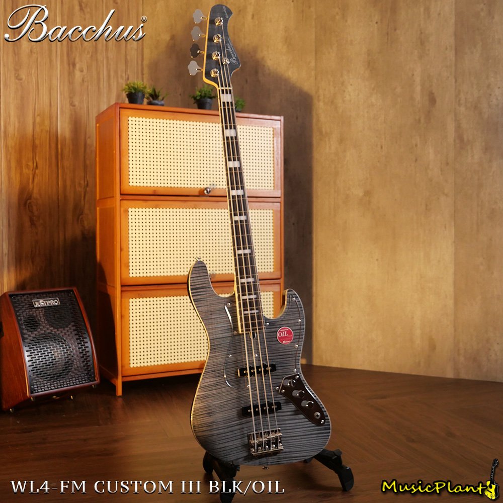 Bacchus เบสไฟฟ้า รุ่น WL4-FM CUSTOM III BLK/OIL