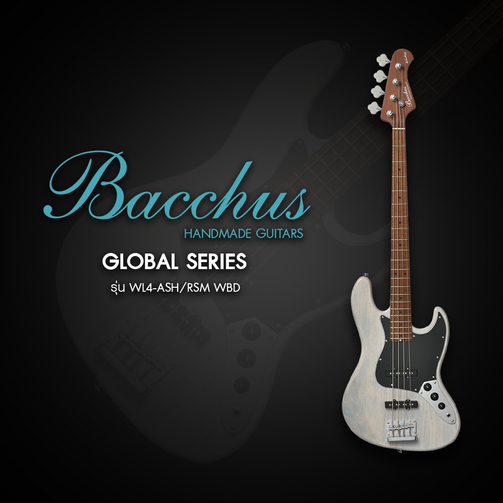 Bacchus เบสไฟฟ้า รุ่น WL4-ASH/RSM WBD - musicplant