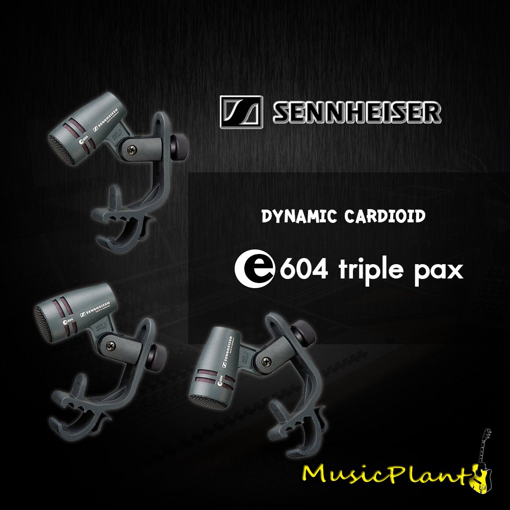 Sennheiser ไมค์โครโฟน E604 Triple Pax w/ MZH604 (Dynamic Mic. Tom