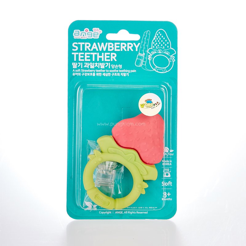 Ange Strawberry Ring Teether