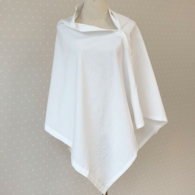 Beanie Nap Nursing Cover Cotton - White