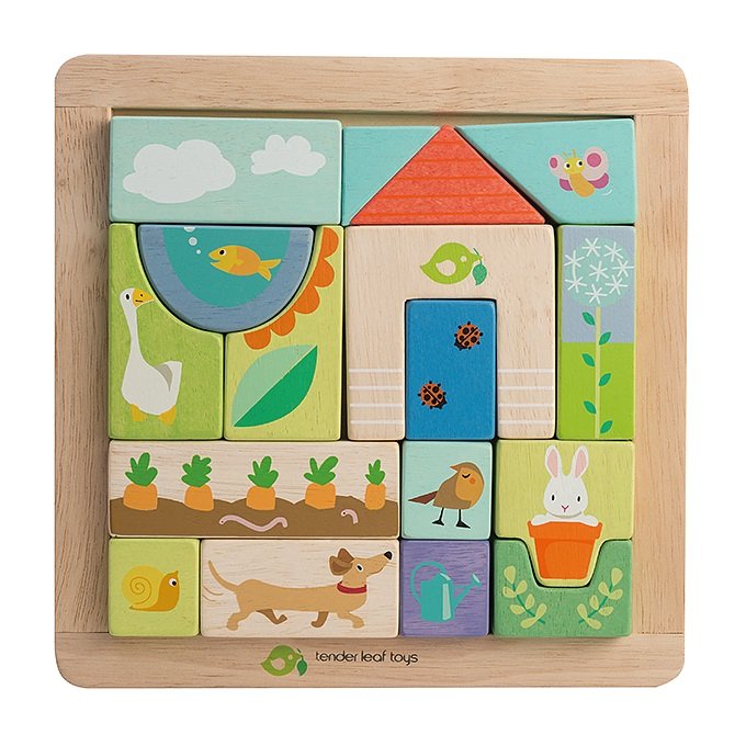 TENDER LEAF TOYS  ของเล่นไม้ Garden Patch Puzzle