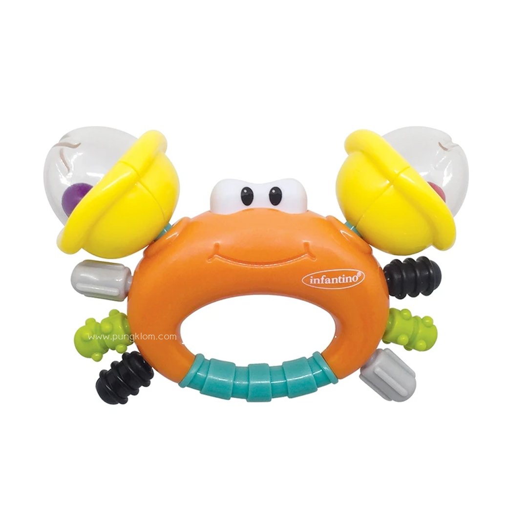 INFANTINO SAND CRAB RATTLE & TEETHER pungklom