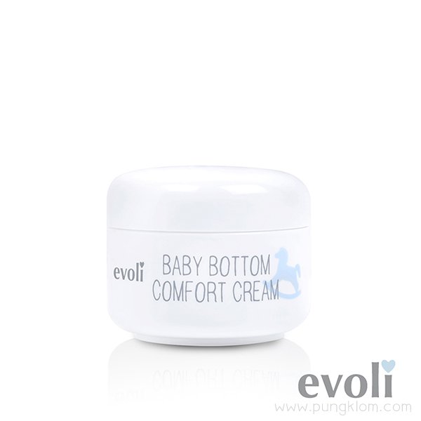ครีมทาผื่นผ้าอ้อม Evoli Baby Bottom Comfort Cream (50g) (0m+)