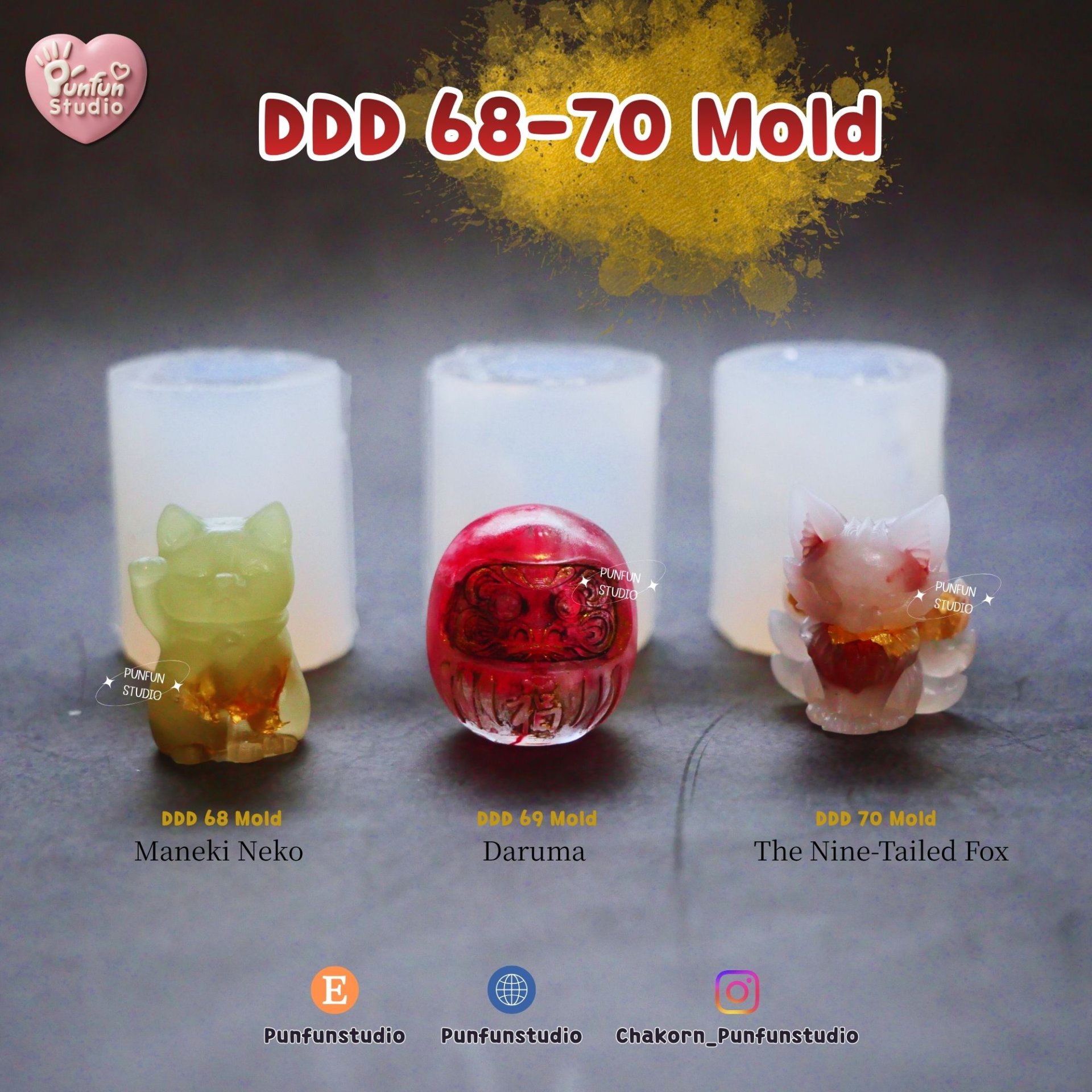 DDD 68-70 Tiny 3D Molds / Amulet UV resin Mold