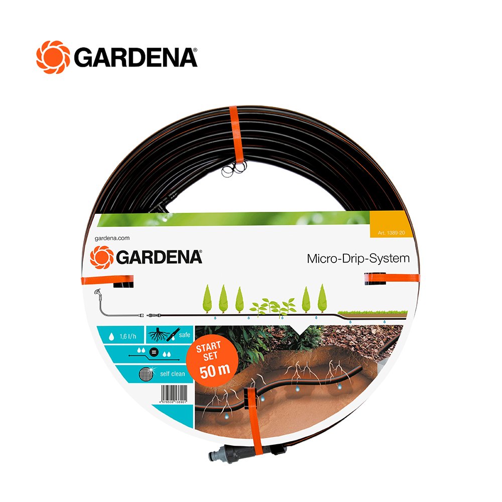 Gardena ชุดน้ำหยดบนดิน-ใต้ดิน 50 เมตร. + Master unit 1000