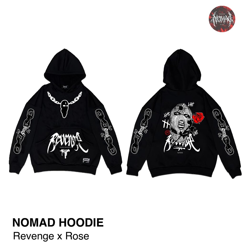 Nomad hoodie black " Revenge x Rose "