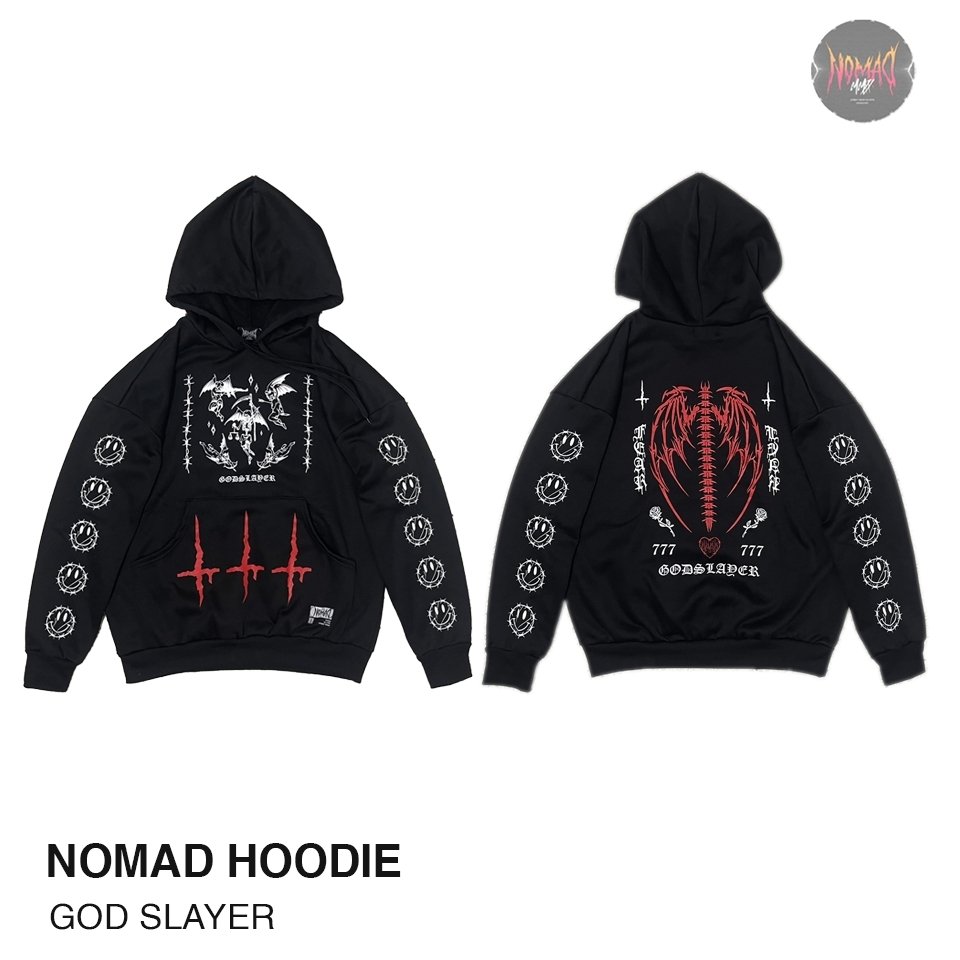 Nomad hoodie black "GOD SLAYER"