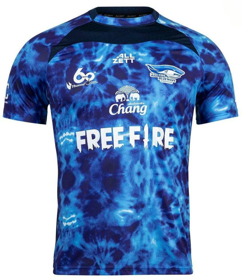 2021 Chonburi Bluewave Authentic Thailand Futsal League Jersey Shirt Player Home Blue