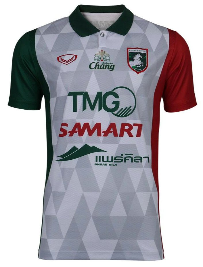2022-23 Phrae United Thailand Football Soccer League Jersey Shirt Away White - Player Edition