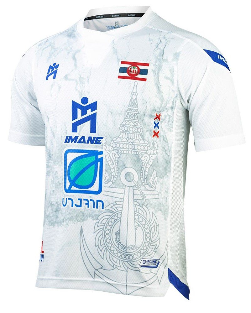 2022-23 Royal Thai Navy Thailand Futsal League Jersey Shirt Home White - Player Version
