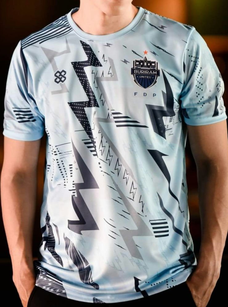 2021 Buriram United FDP Thailand Football Soccer League Jersey Shirt Away White Blue