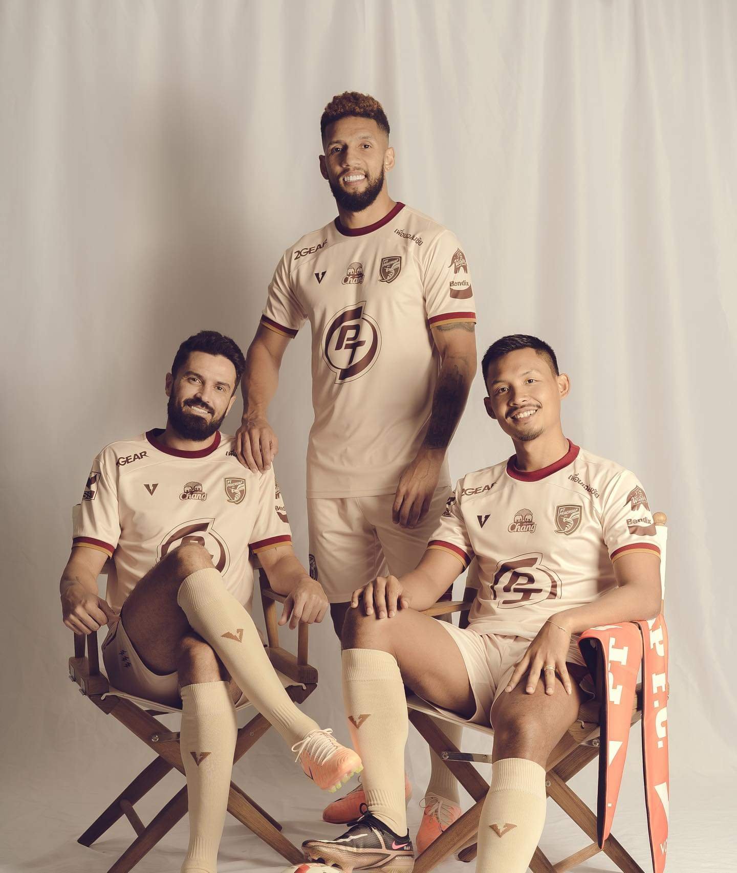 2023-24 PT Prachuap FC Thailand Football Soccer League Jersey Shirt Away  Cream - Player Edition