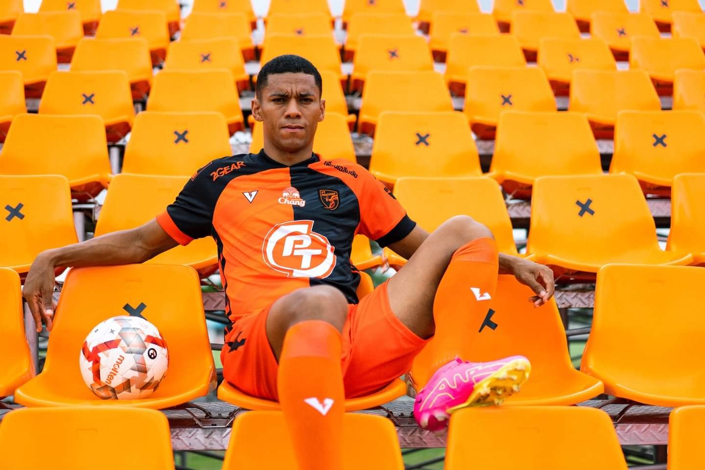 PT Prachuap FC Authentic Thailand Football Soccer League Jersey Orange Home  Player Edition - thailandoriginalmade