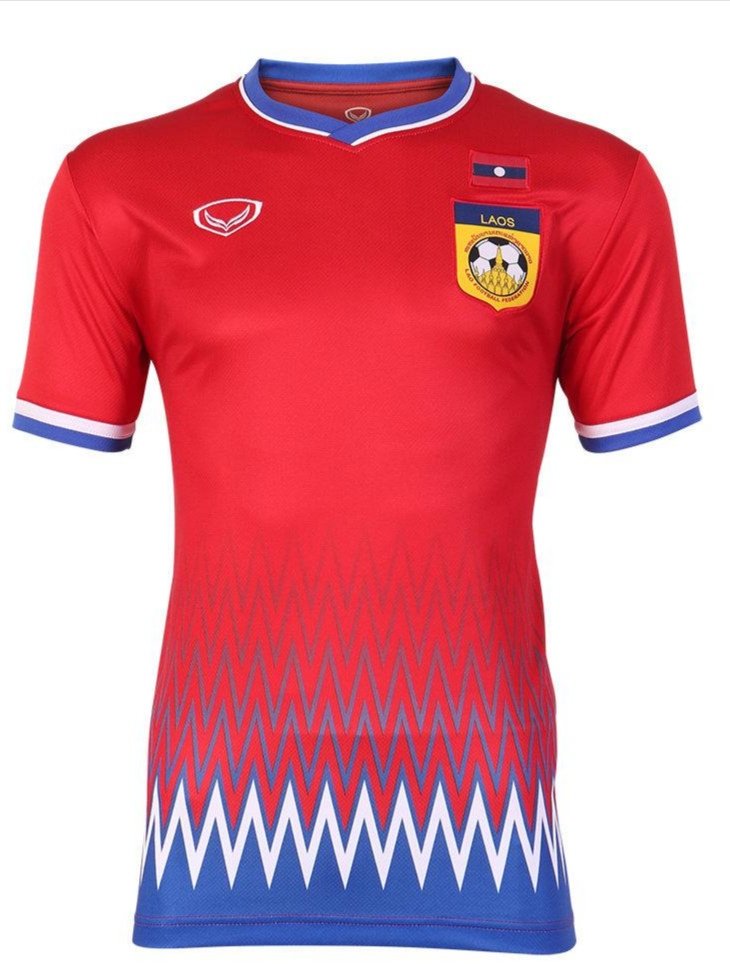 Laos National Team Genuine Official Football Soccer Jersey Shirt Red Home Player Edition