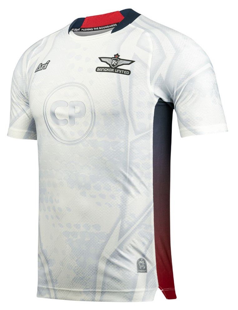 2023-24 Bangkok United Thailand Football Soccer League Jersey Shirt Away White - AFC Champion League - ACL Version