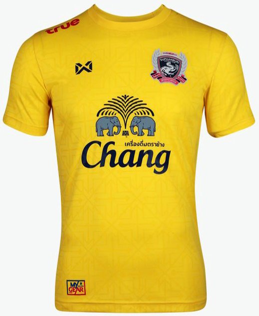 2020 Suphanburi FC Warrior Elephant Authentic Thailand Football Soccer League Jersey Third Yellow