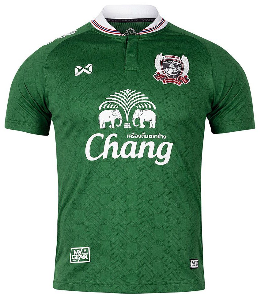 2020 Suphanburi FC Warrior Elephant Authentic Thailand Football Soccer League Jersey Away Green