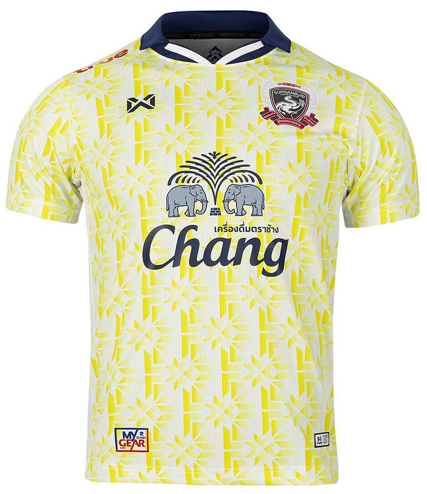 2020 Suphanburi FC Warrior Elephant Authentic Thailand Football Soccer League Jersey Third Yellow