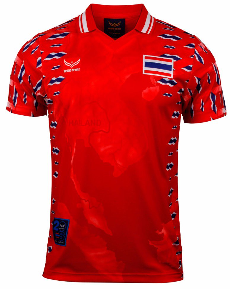 Original Thailand National Team Thai Football Soccer Jersey Shirt Retro Red Player