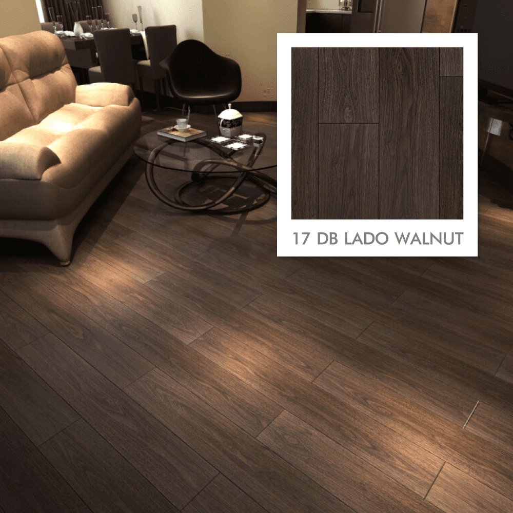 17 DB | LT by COTTO พื้นไวนิล LVT หนา 3 มม. สี LADO WALNUT รุ่น Dry Back Type