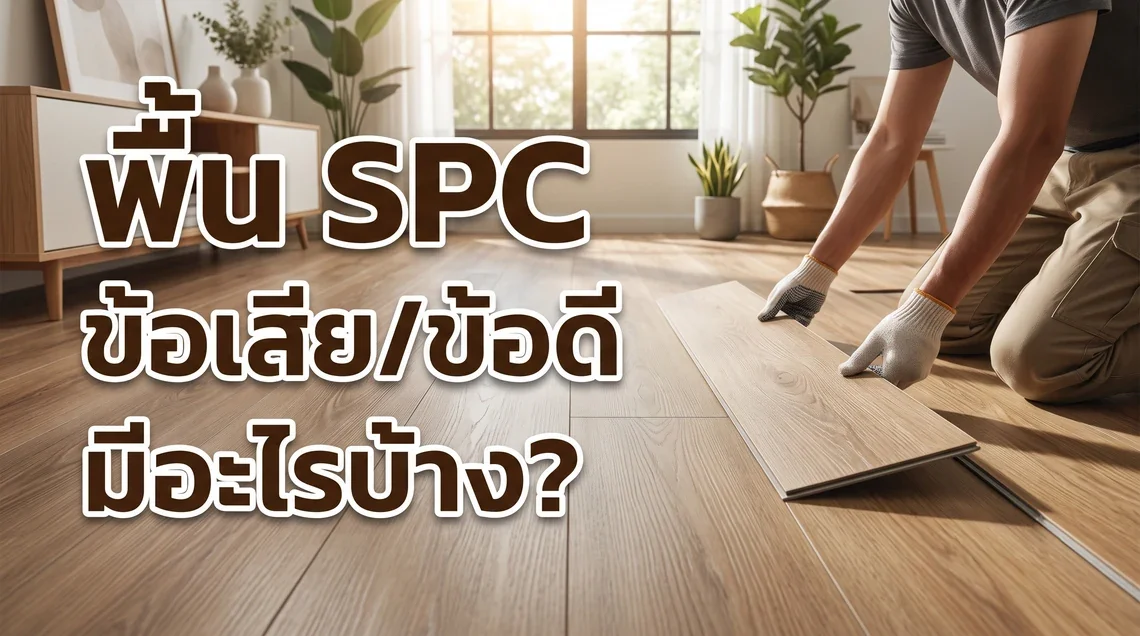 ภาพปกข้อดีข้อเสียของพื้น SPC ที่ควรรู้ก่อนตัดสินใจติดตั้ง