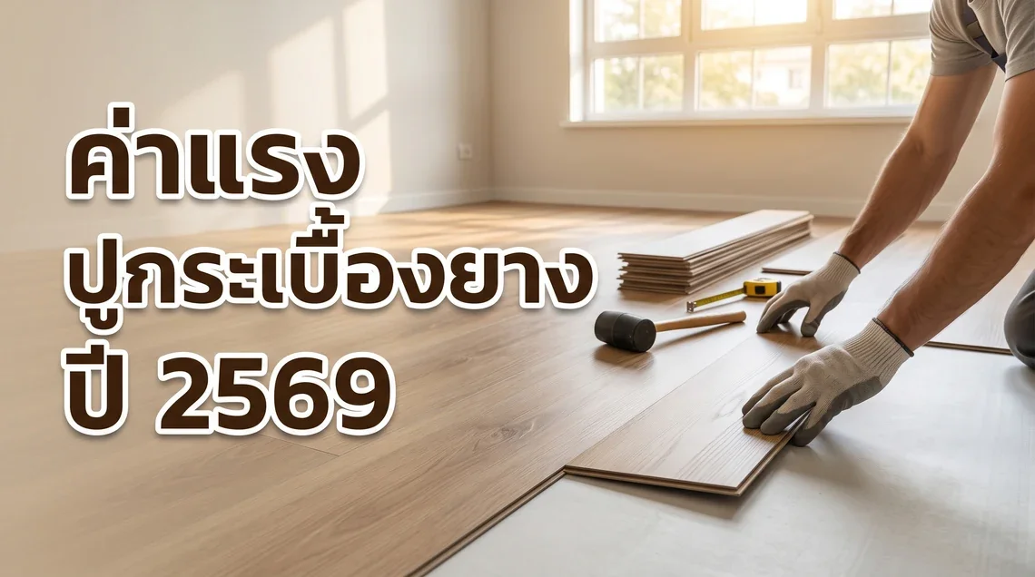 ภาพปกอัตราค่าแรงปูกระเบื้องยาง อัปเดตปี 2569