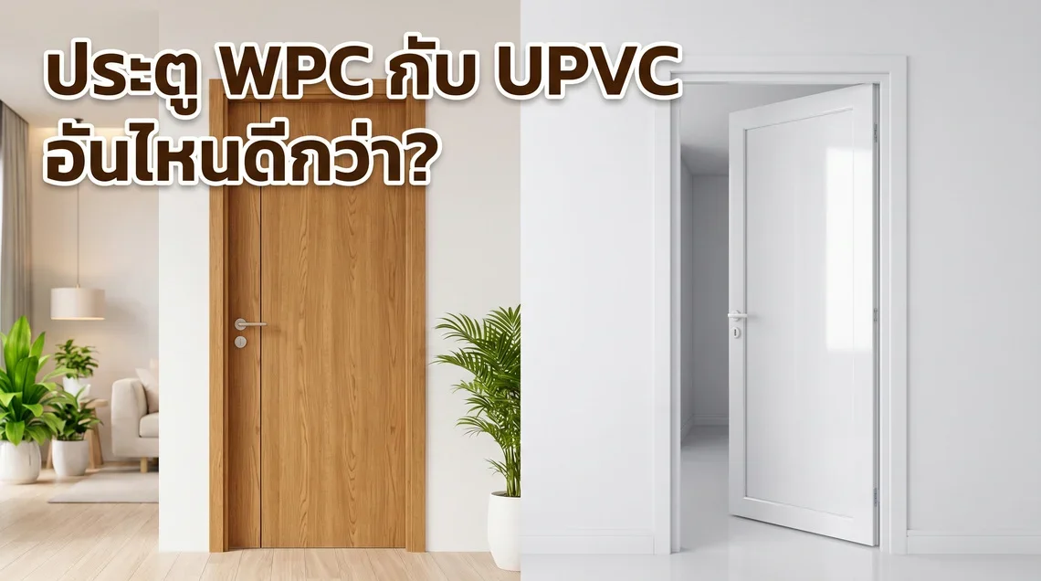 เปรียบเทียบประตูไม้สังเคราะห์ลายไม้กับประตูพลาสติกยูพีวีซีสีขาวเพื่อเลือกใช้งานภายในบ้าน