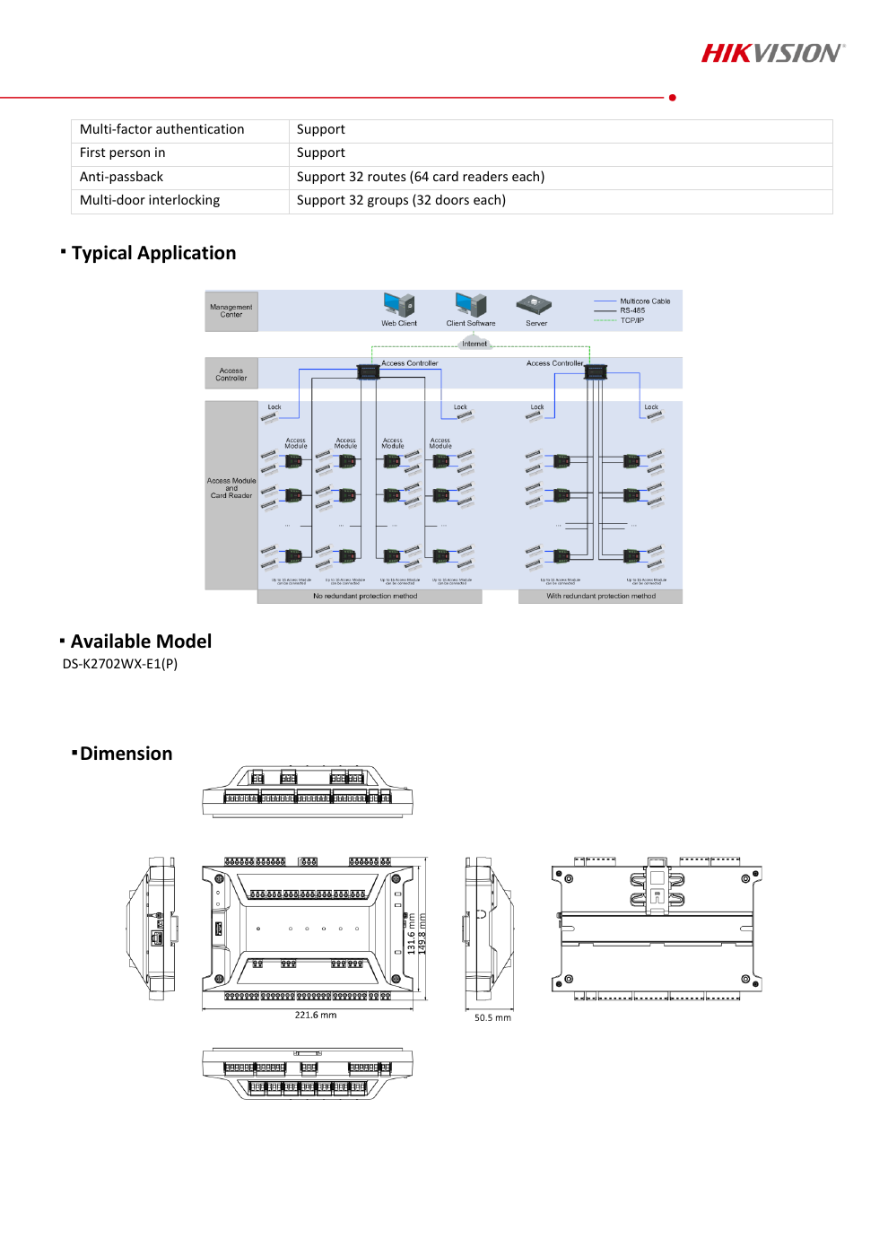 DS-K2702WX-E1(P) สเปกหน้า 3