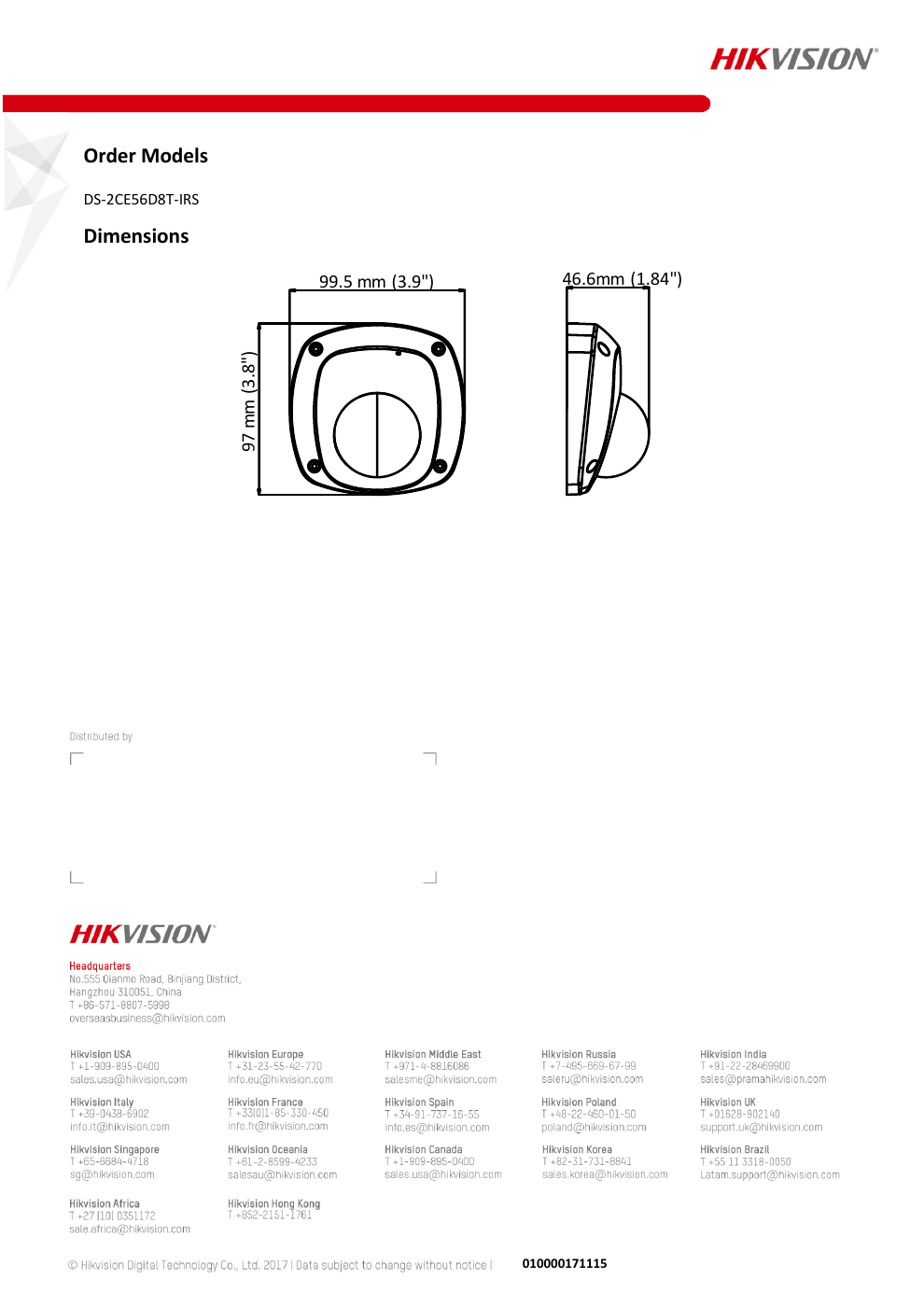 DS-2CE56D8T-IRS Data Sheet page 3