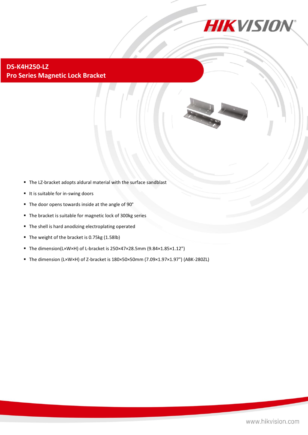 DS-K4H250-LZ specification page 1