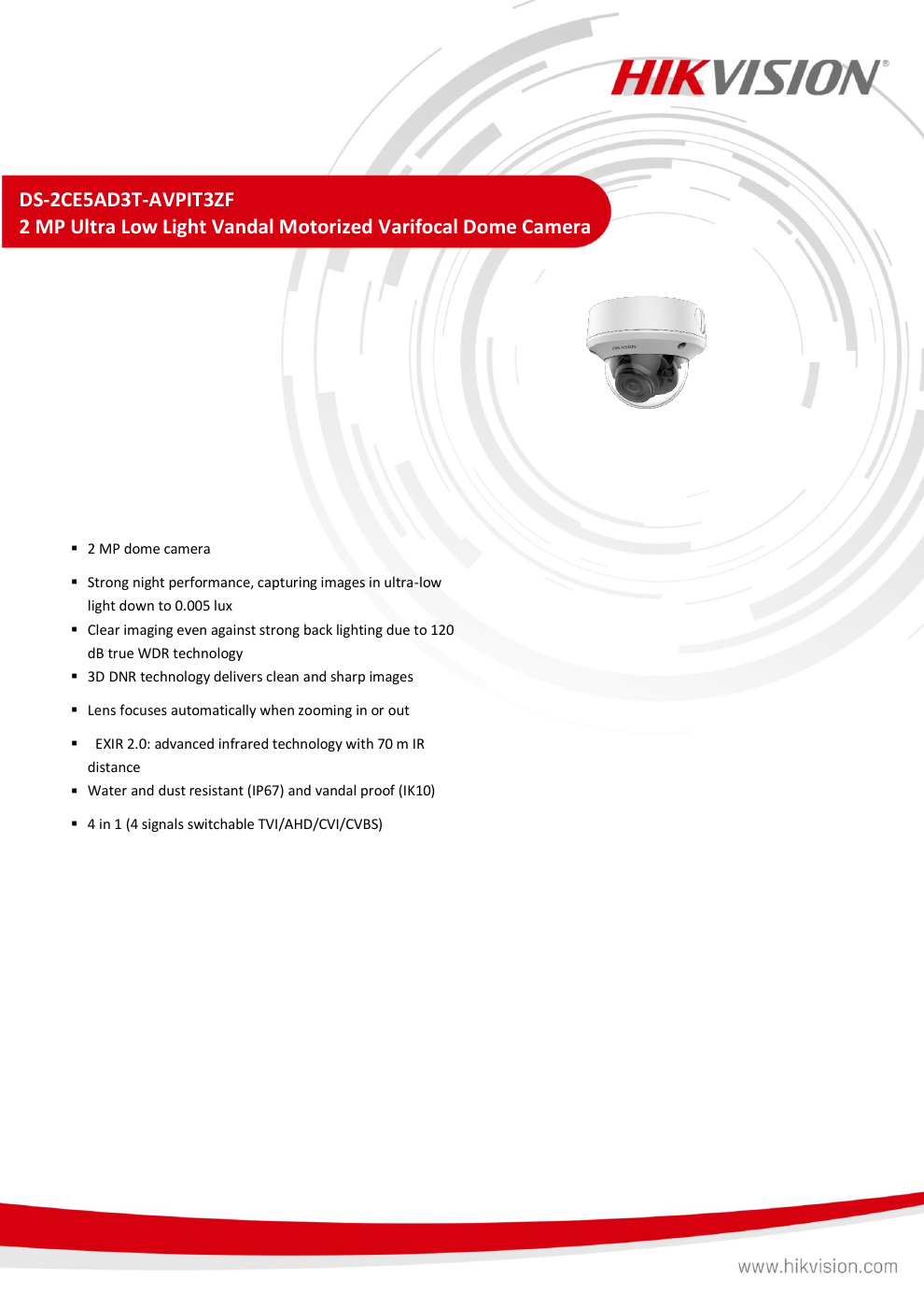 DS-2CE5AD3T-AVPIT3ZF specification page 1