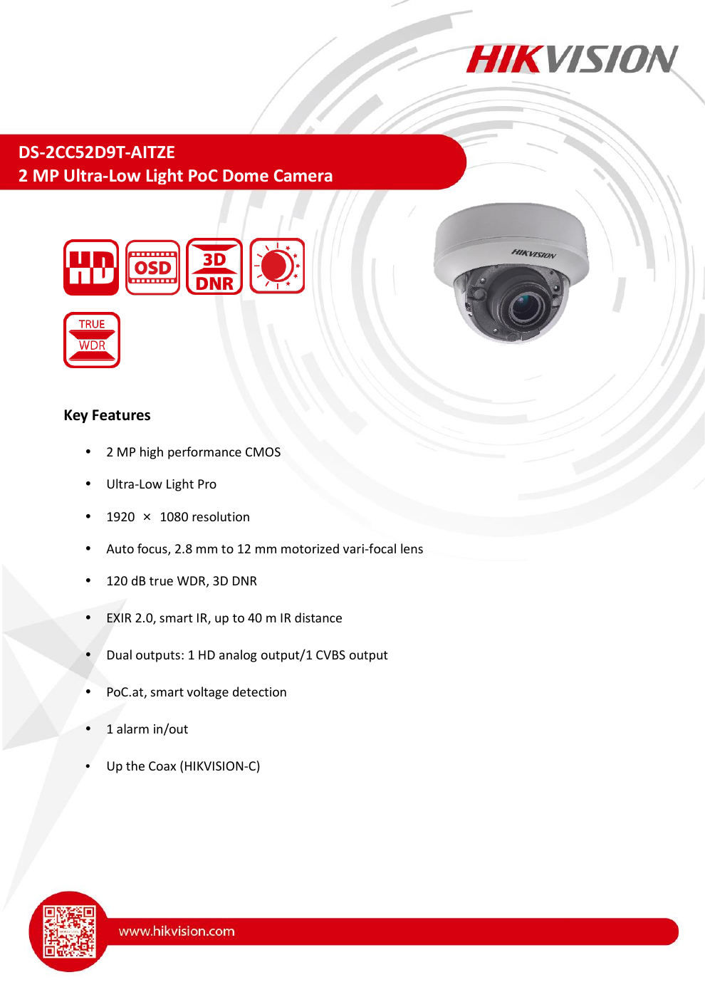 DS-2CC52D9T-AITZE specification page 1