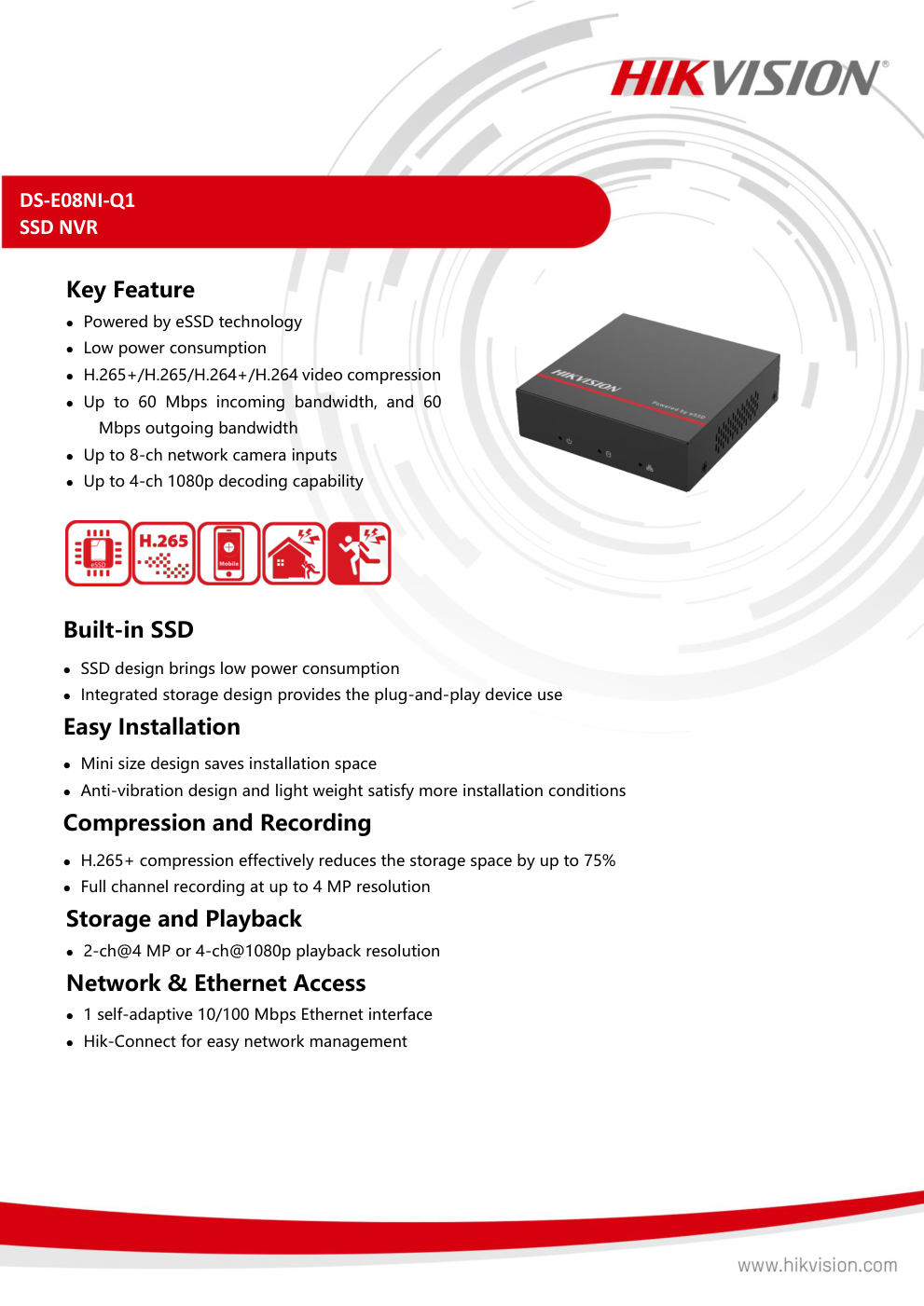 DS-E08NI-Q1 specification page 1