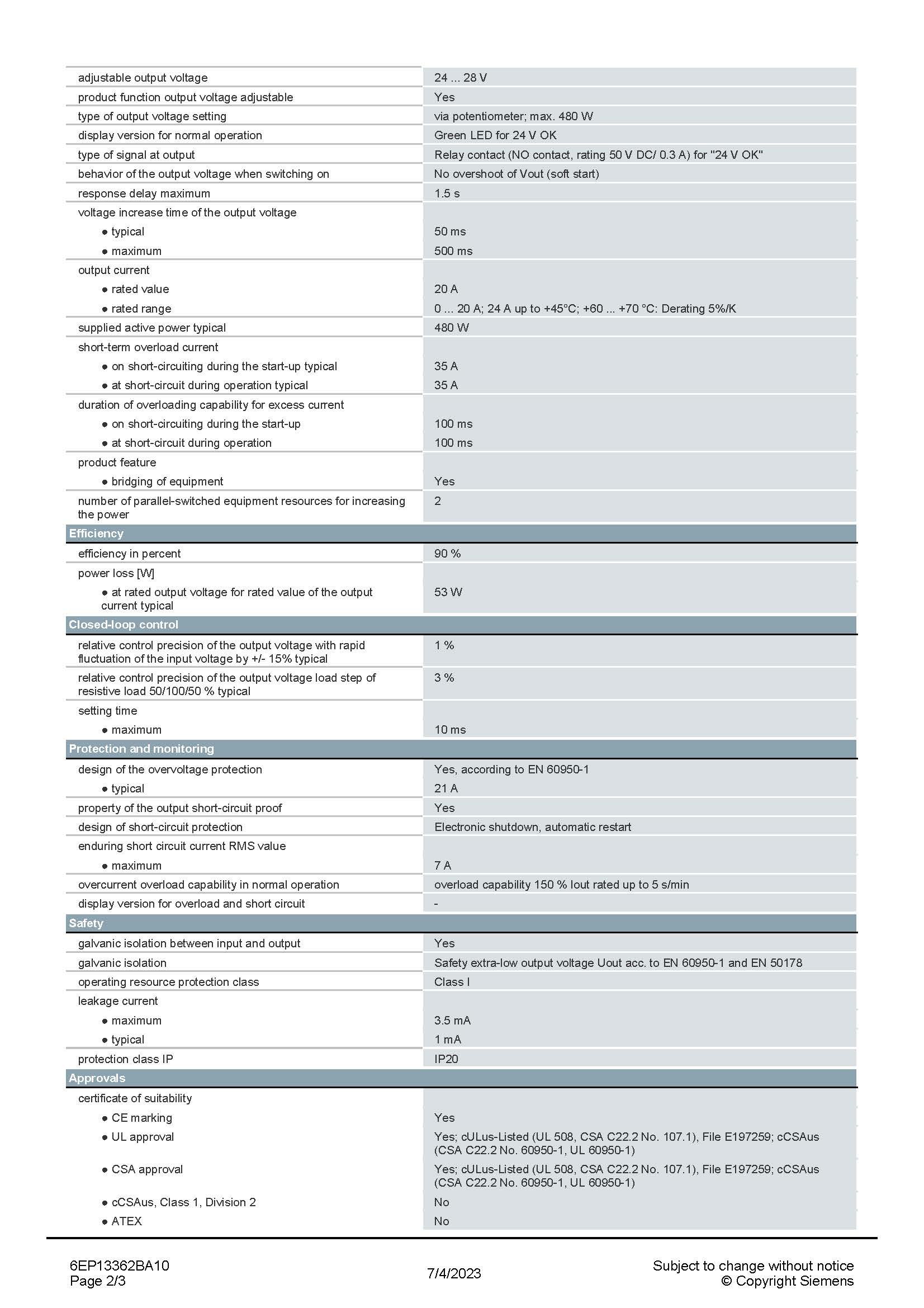 SIEMENS 6EP1336-2BA10 สเปกหน้า 2