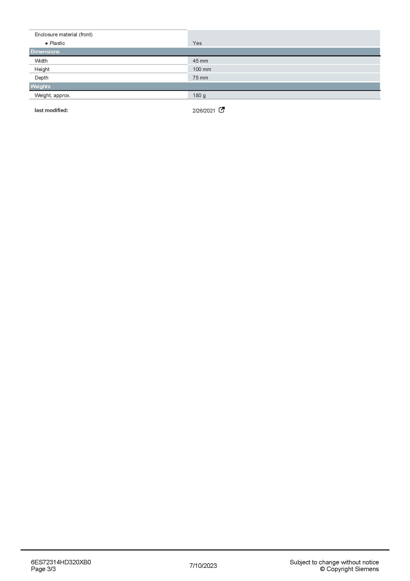 SIEMENS 6ES7231-4HD32-0XB0 สเปกหน้า 3