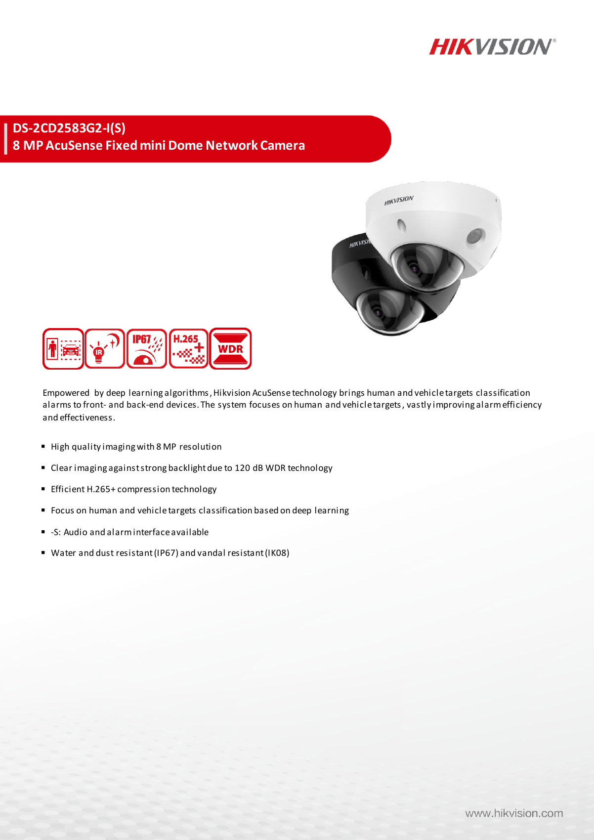 HIKVISION DS-2CD2583G2-I(S) Data Sheet page 1