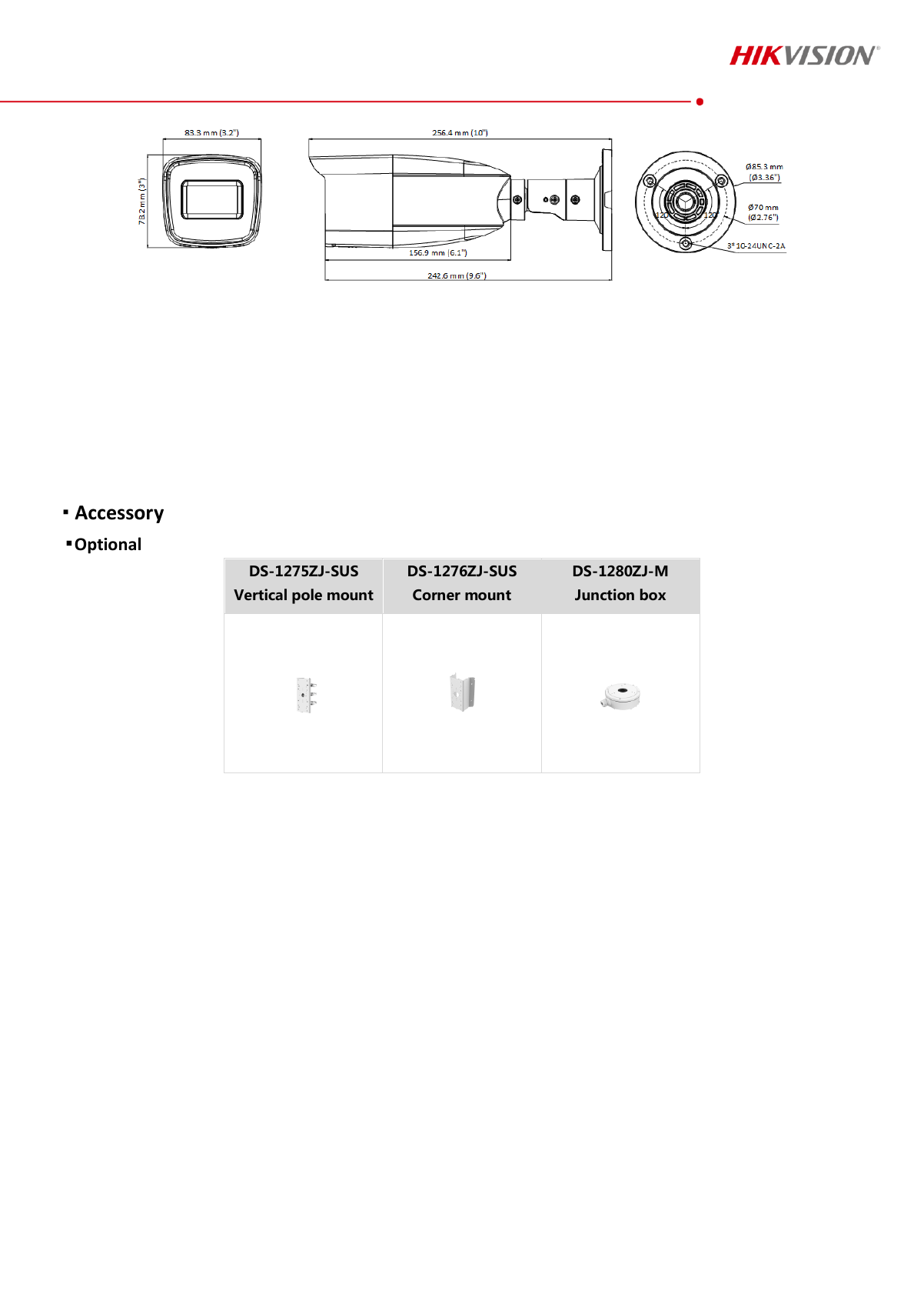 HIKVISION DS-2CE19D0T-VFIT3F(C) Data Sheet page 3