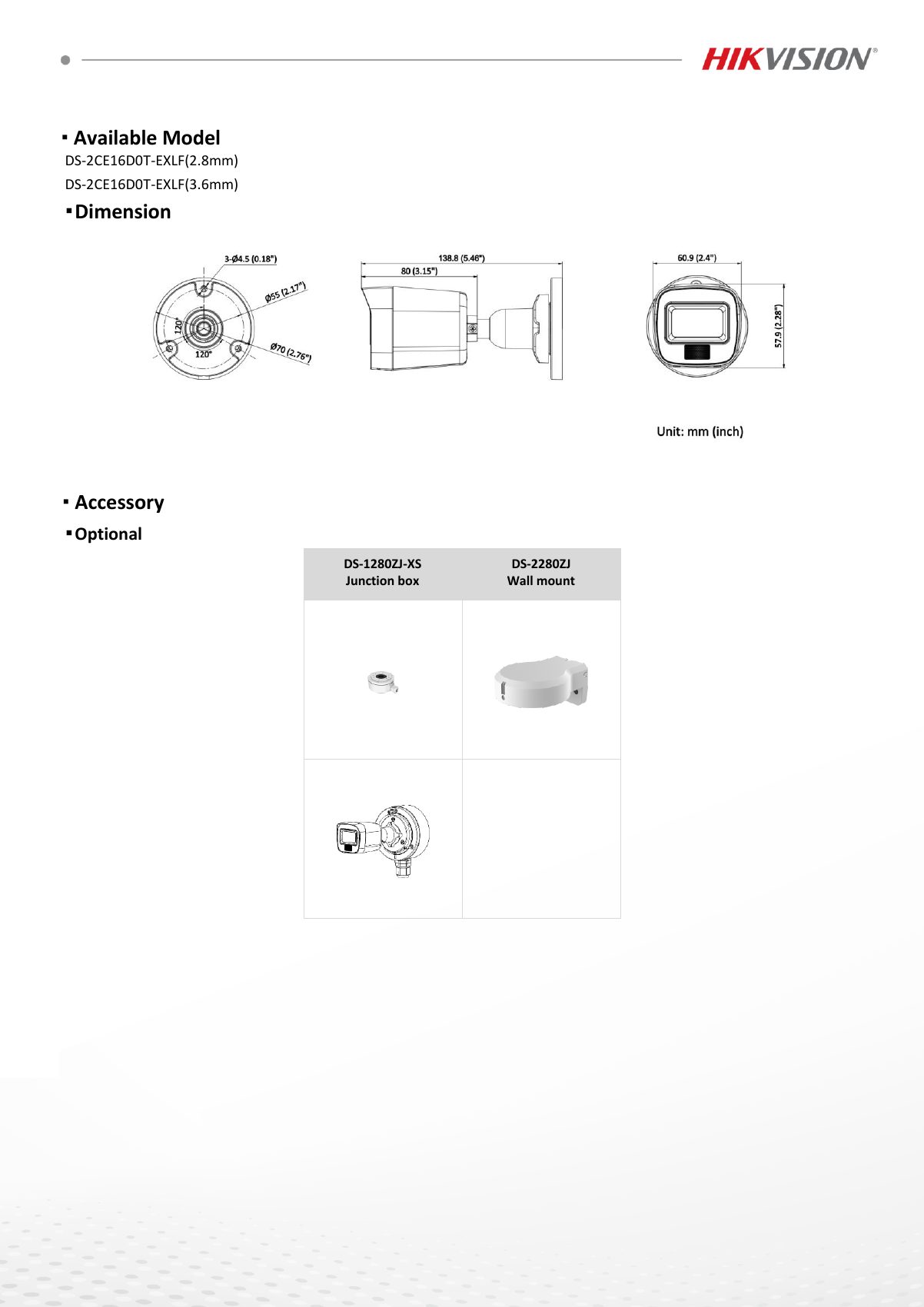 DS-2CE16D0T-EXLF Data Sheet page 3