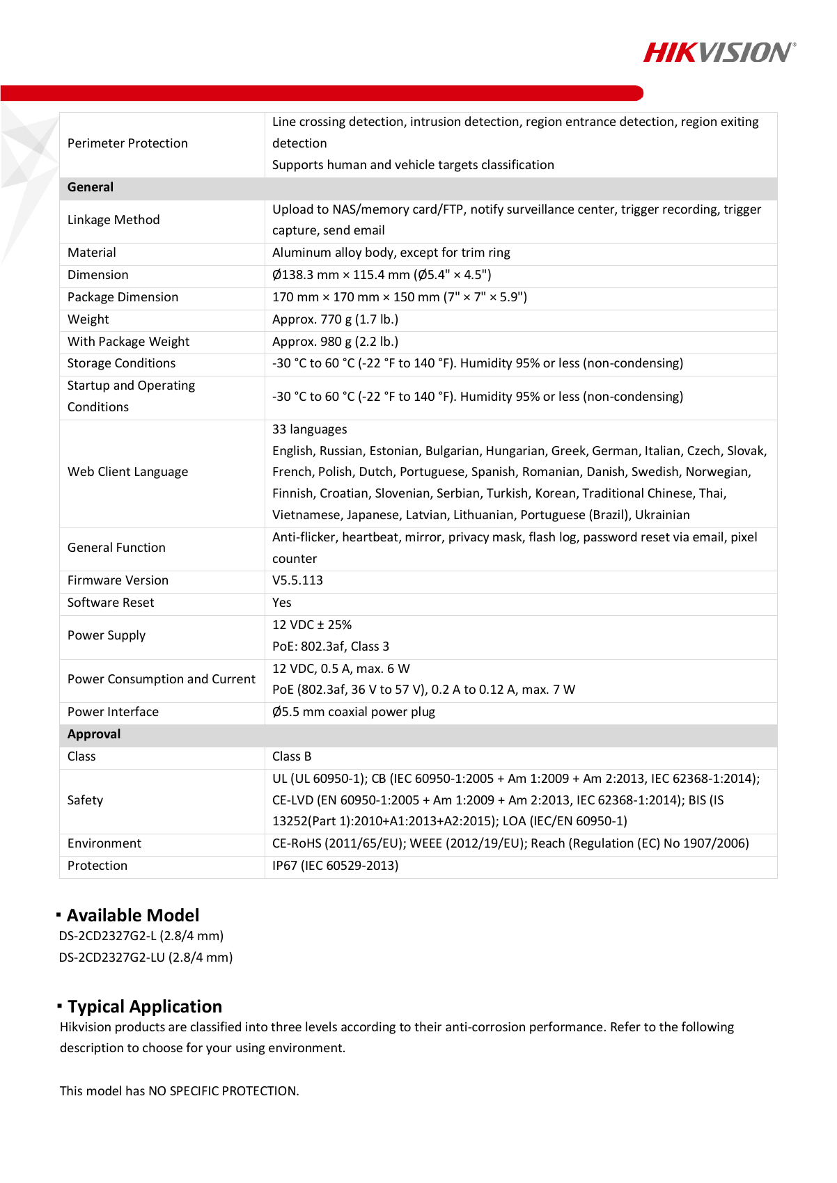 DS-2CD2327G2-L(U) Data Sheet page 4